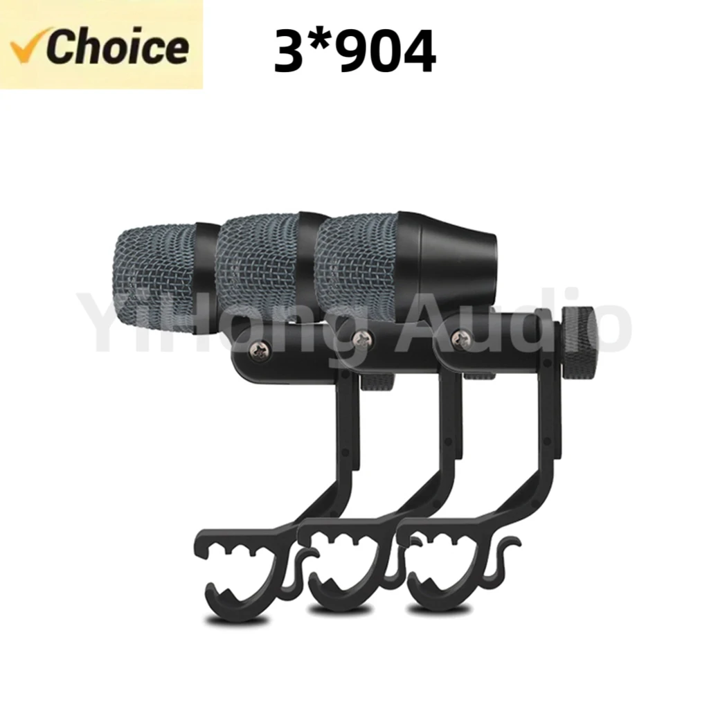 3 X 904 Instrument Microphone With Clamp Arm Installation Evolution Series Heart-Shaped Instrument Drum Microphone Recording