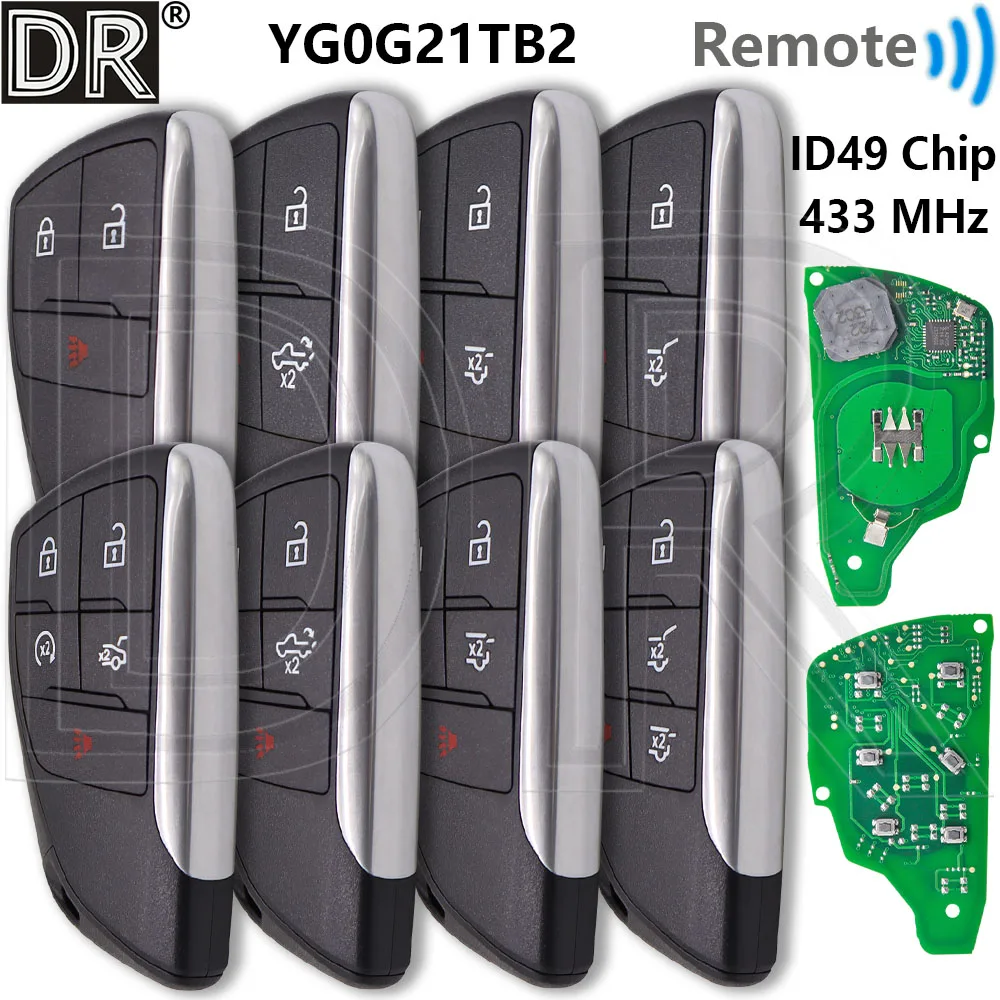 

Отличный ID49Chip 433 МГц YG0G21TB2 умный автомобильный дистанционный ключ для GMC Yukon XL Denali Chevrolet Tahoe Suburban Silverado Buick Envision