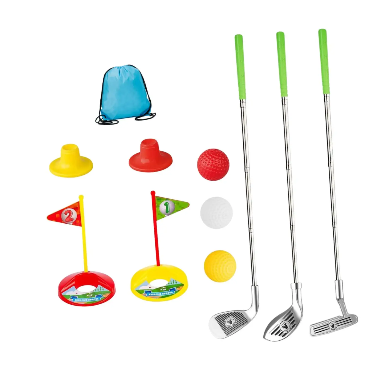 Kids Golf Club Set with Target Holes with Club Educational Golf Toys with Storage Bag for Family Yard Backyard Children Indoor