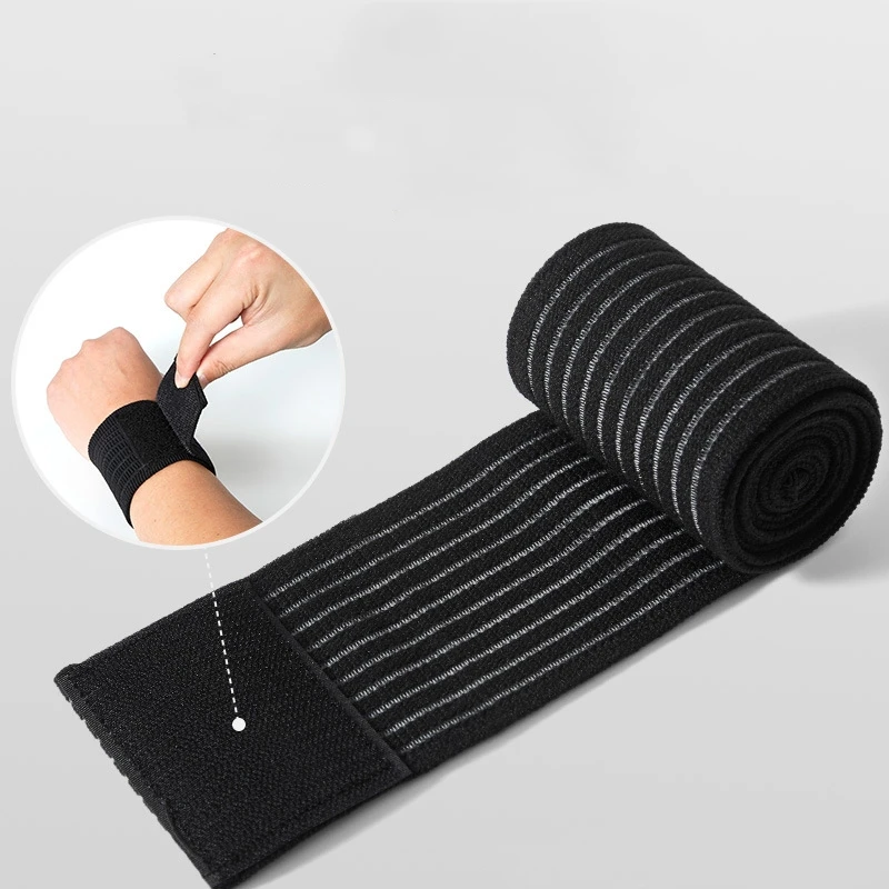 Sport Elastic Bandage Nylon Wrist Support Bracer Wristband Adjustable Portable Brace Support for Outdoor Activity