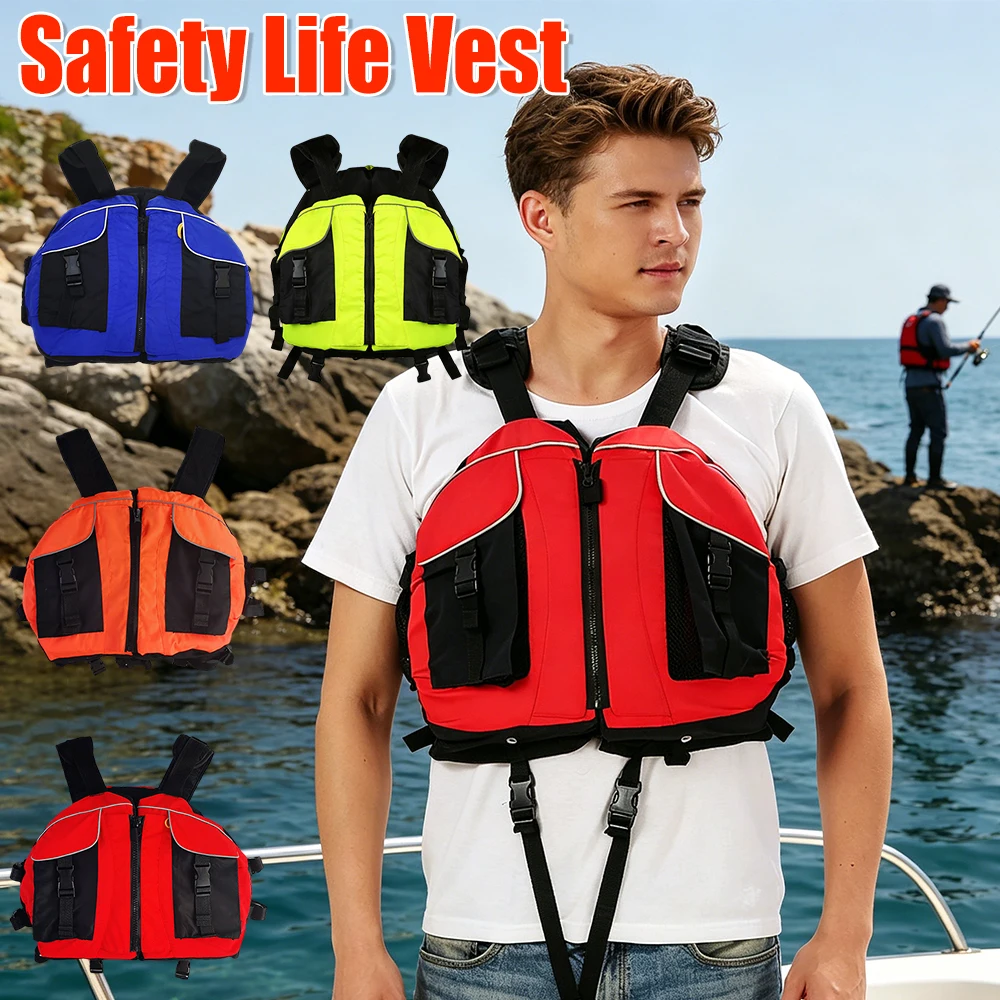 

Swim Vest Adult Children Life Jackets Kayak Women Men Water Buoyancy Jacket Waterproof Boat Water Sports Safety Survival Vest
