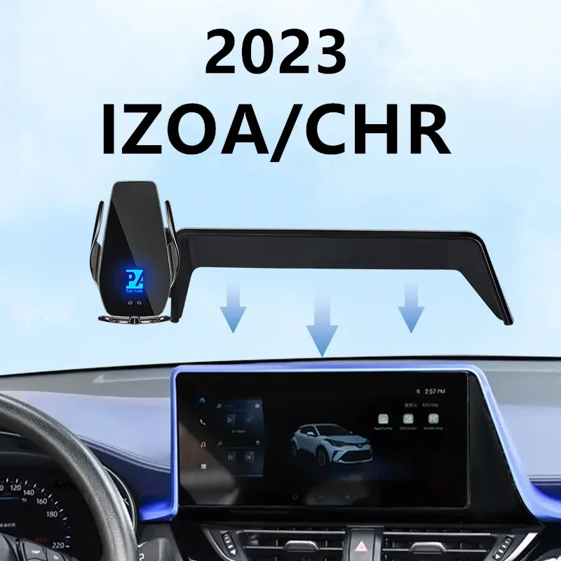 2023 For Toyota IZOA CHR Car Screen Phone Holder Wireless Charger Navigation Modification Interior 10.25 Inch Size