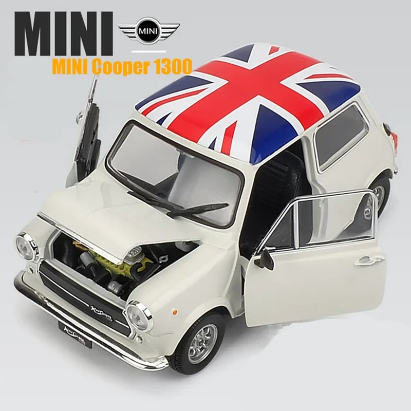 1:24 MINI Cooper 1300 Classic Car Alloy Car Model Diecast Metal Toy Retro Car Model High Simulation Collection Toy Gift