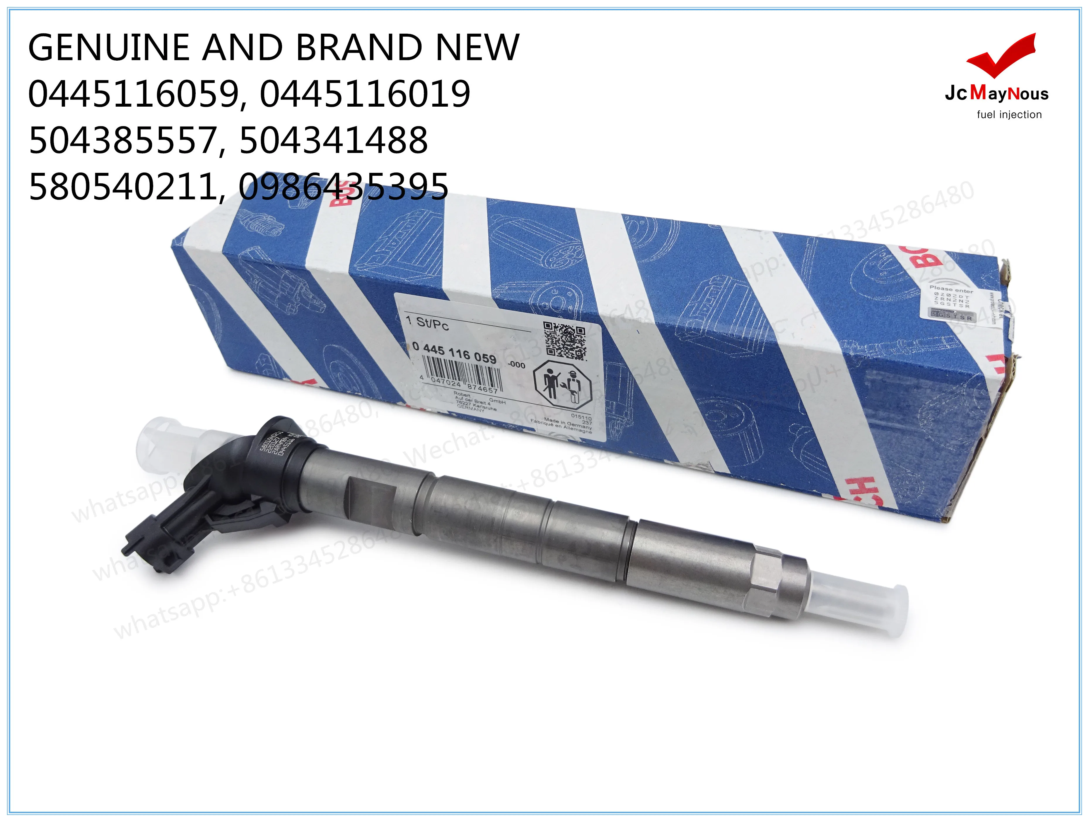 GENUINE AND BRAND NEW DIESEL FUEL INJECTOR 0445116059, 0445116019, 504385557, 504341488, 580540211, 0986435395