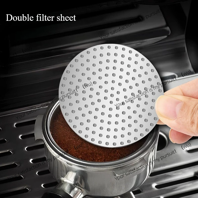 51/53/58mm Reusable Coffee Puck Screen 304 Stainless Steel Double Layer Coffee Filter Fine Mesh Professional Espresso Accessory