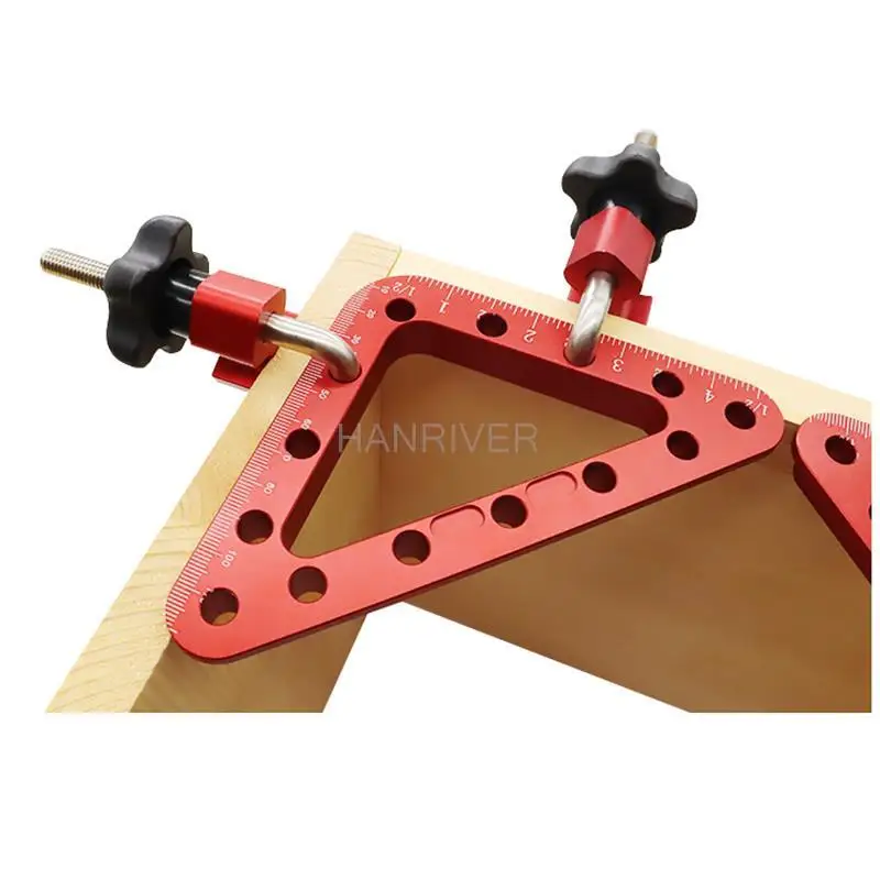 45/90 Degree Positioning Squares Woodworking Right Angle Clamps Aluminium Auxiliary Fixture Clip Splicing Board Clamp Ruler