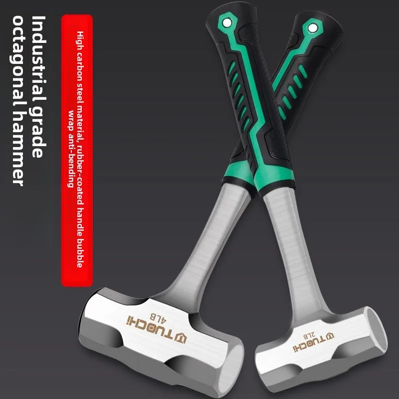 

Кувалда Восьмиугольный молоток, большой твердый сейсмостойкий строительный сайт с железным молотком, встроенная сносная стена