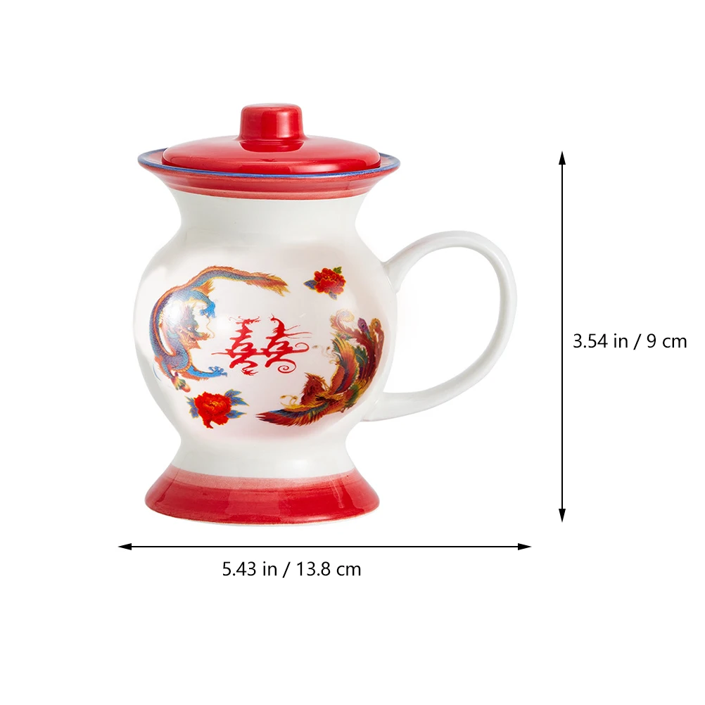 

Creative Ceramic Water Mug Lid Unique Vintage Style Drinking Cup Home Office Use Ceramic Cup with Lid Water Mug