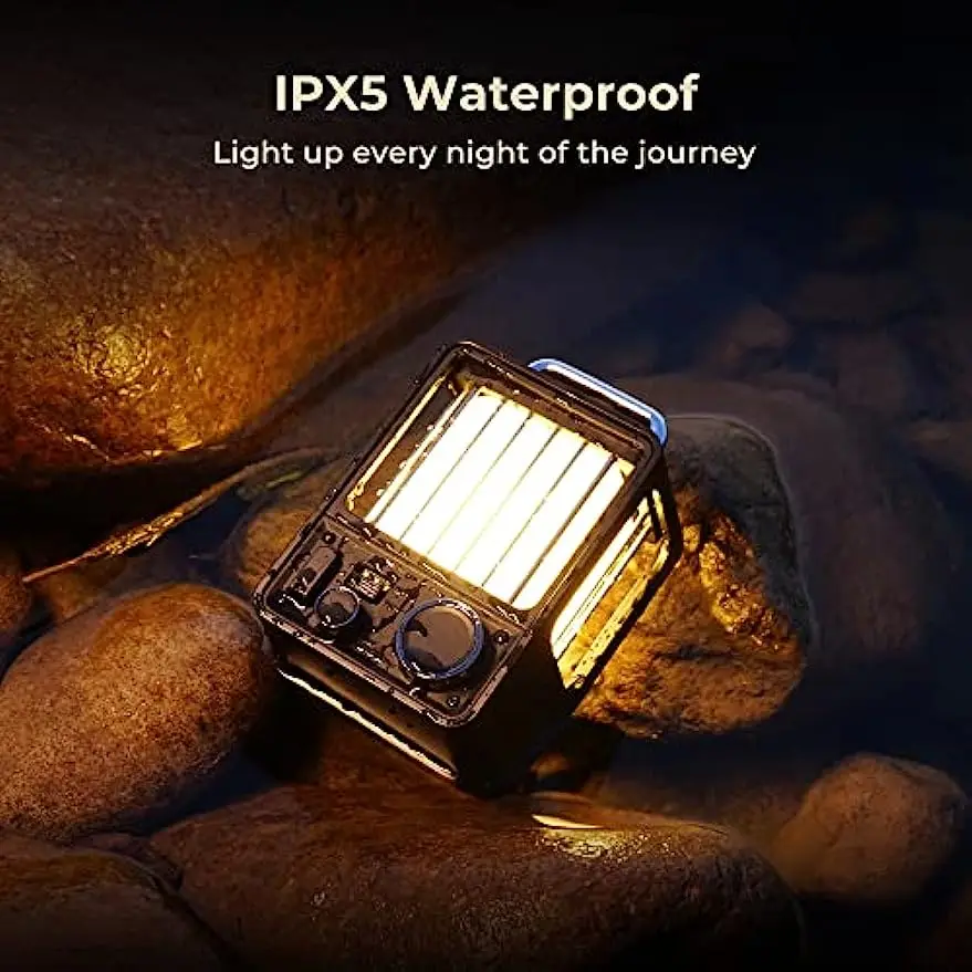 FLEXTAILGEAR LED Camping Lantern Rechargeable,Progressive Light Modes,Vintage Camping Light,IPX5 Waterproof Portable