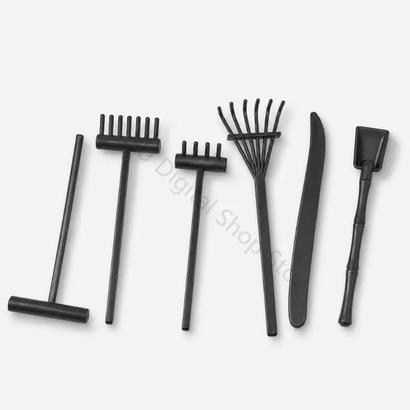 96BA 6 Piece Mini Garden Rakes Set for Desktop Sand Tray Patterning