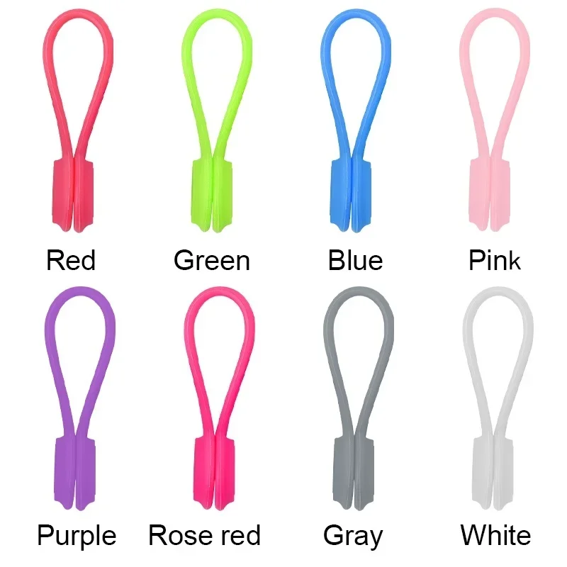 3/6Pcs Reusable Twist Ties for Bundling Organizing Cables Headphone USB Charging Cord Silicone Cable Winder Magnetic Cable Clips