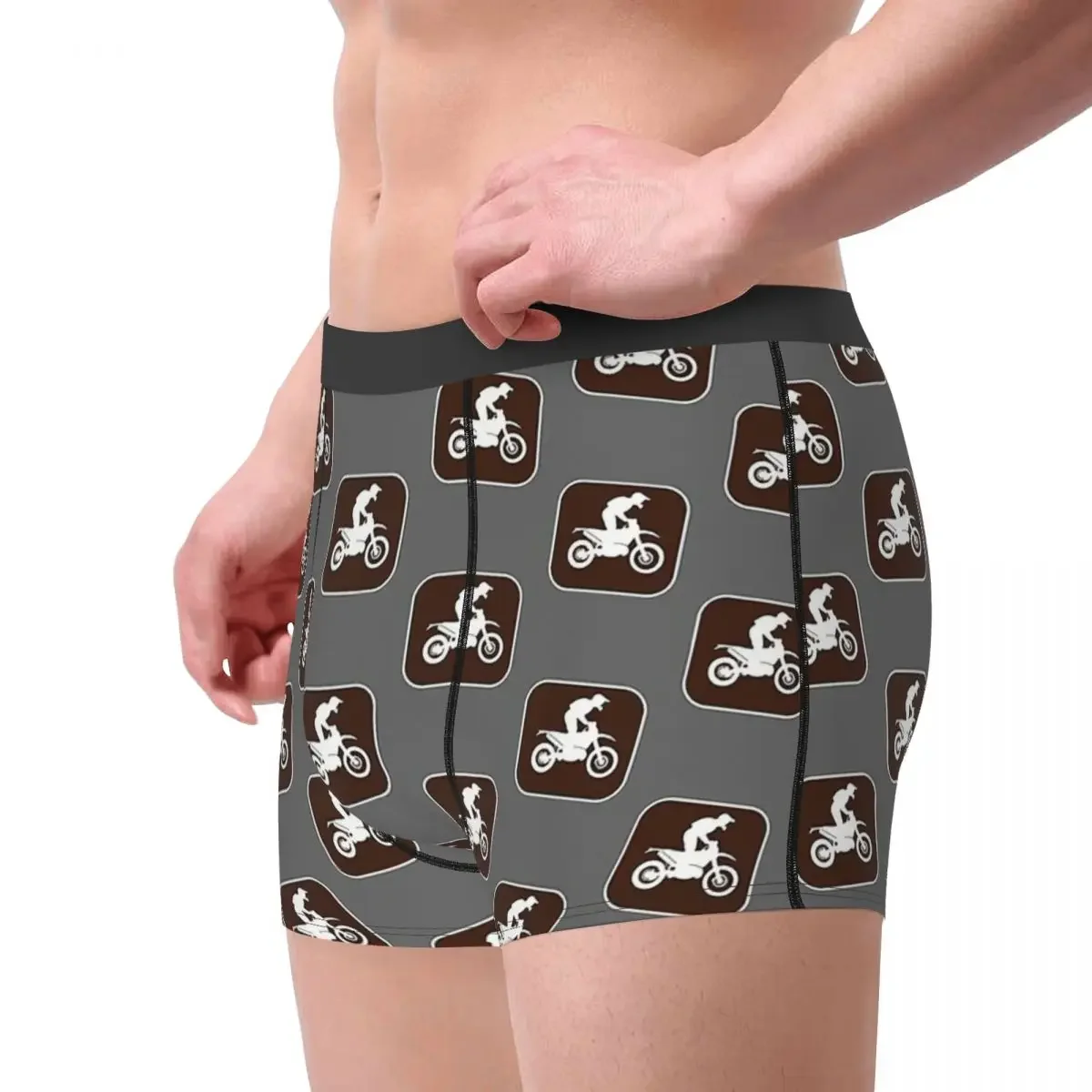 Bike Biker Cycle Bicycle Racing Trail Rider Icon Underpants Homme Panties Male Underwear Ventilate Shorts Boxer Briefs