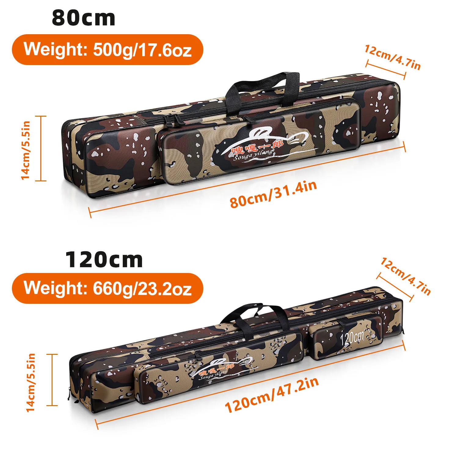 Sougayilang 80/120cm Fishing Rod Storage Bag Large Capacity Fishing Bag Fishing Gear Organizer Carp Fishing Bag Pesca