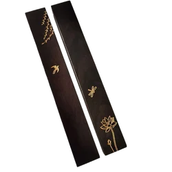 Black Catalpa Wood Paperweight Classical Calligraphy Painting Paperweight Vintage Brush Writing Large Paperweight Art Supplies