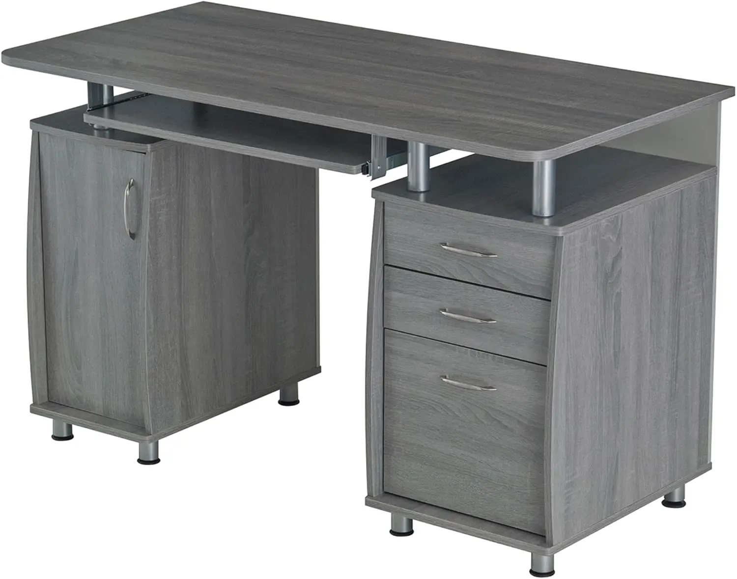 

Techni Mobili Small Computer Desk in Gray