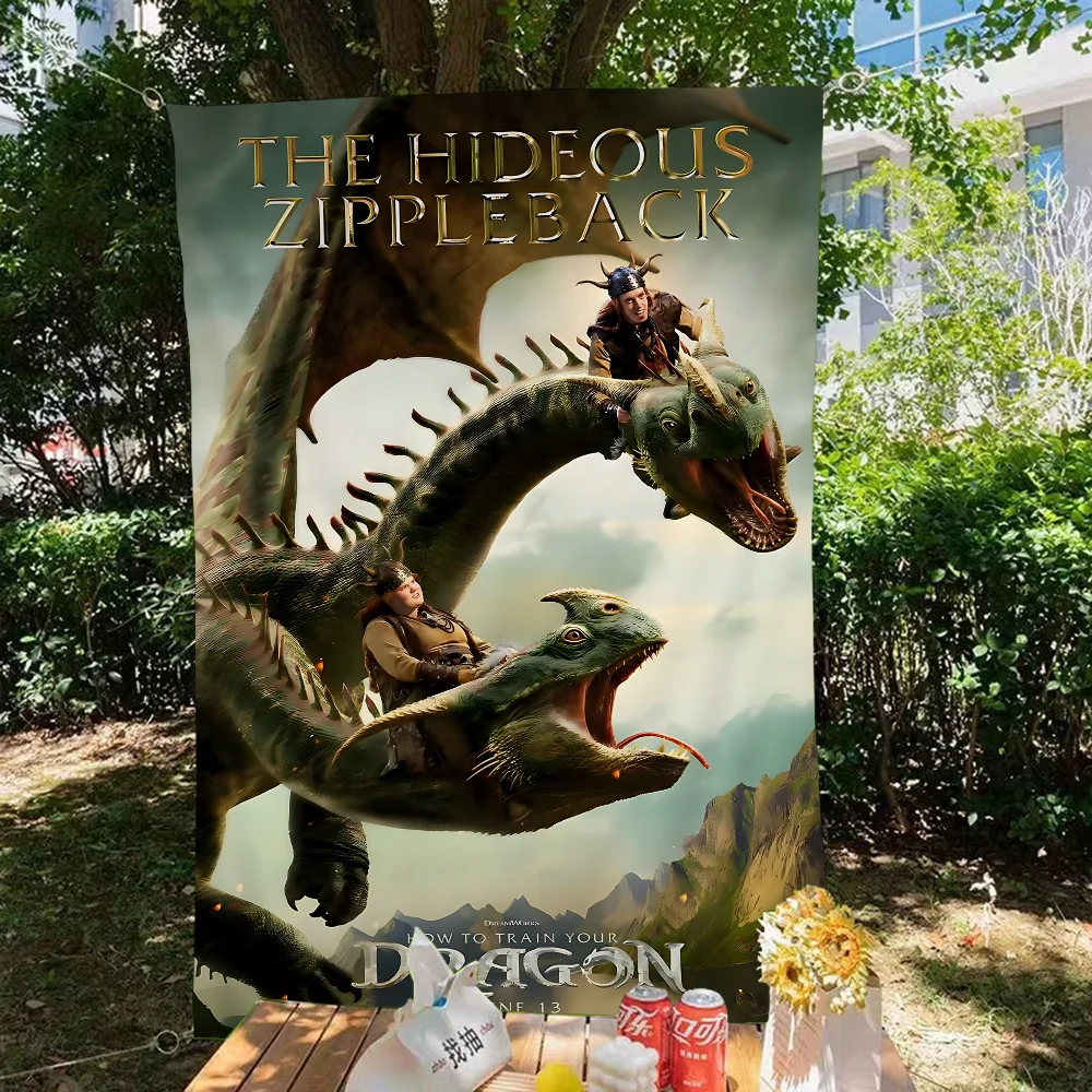 Фильм «Как приручить дракона» постер Zelfklevend баннер художественная печать японский настенный флаг аниме настенный домашний декор