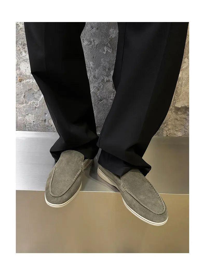 Men's Faux Suede Slip-On Loafers Multi Color Options Soft Cushioned Insole Rubber Sole Lightweight Casual Walking Daily Footwear