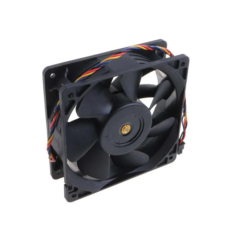 DF1203812B2FN CPU Cooling Fan 12x12x3.8cm 4Pin 4 Wire CFM Powerful Temperature Control Server Cooler Dual Ball Bearing P9JB