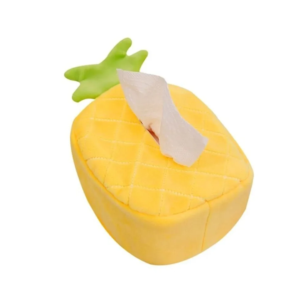 New Fruit Shape Fabric Tissue Puff Home Bedroom Wear-resistant Tissue Box Soft Texture Lightweight Automotive Interior