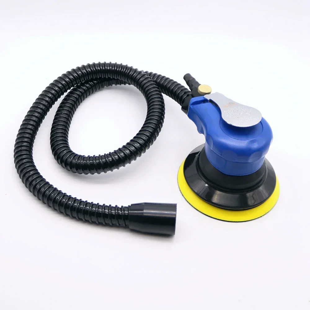 5'' Air Sander Grinder Pneumatic Polisher Vacuum Cleaner Tool with Exhaust Pipe