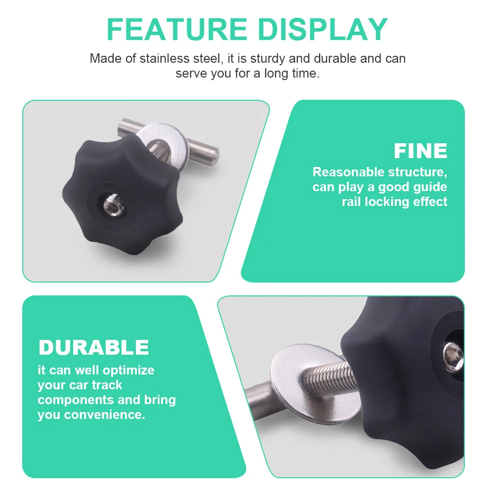 

1 set 1 Set Stainless Steel T-Track Bolts Star Threaded Fixing T-Bolts For Car Rail Fixtures Durable Hardware Fasteners