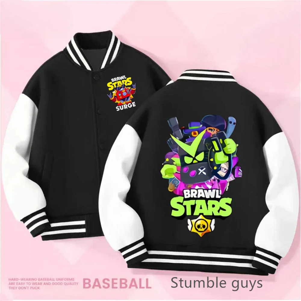 Kids Fall Winter Wild Brawl Shark Print Boys Girls 2-14 years old Thick warm coat Youth comfortable baseball uniform top