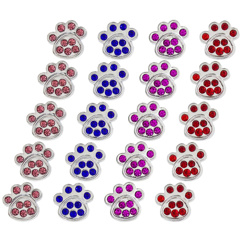 

20pcs Dog Paw Accessories Charms Bracelet Making Jewelry Diy Supplies Lightweight Durable Dog Footprint Pendant Beads