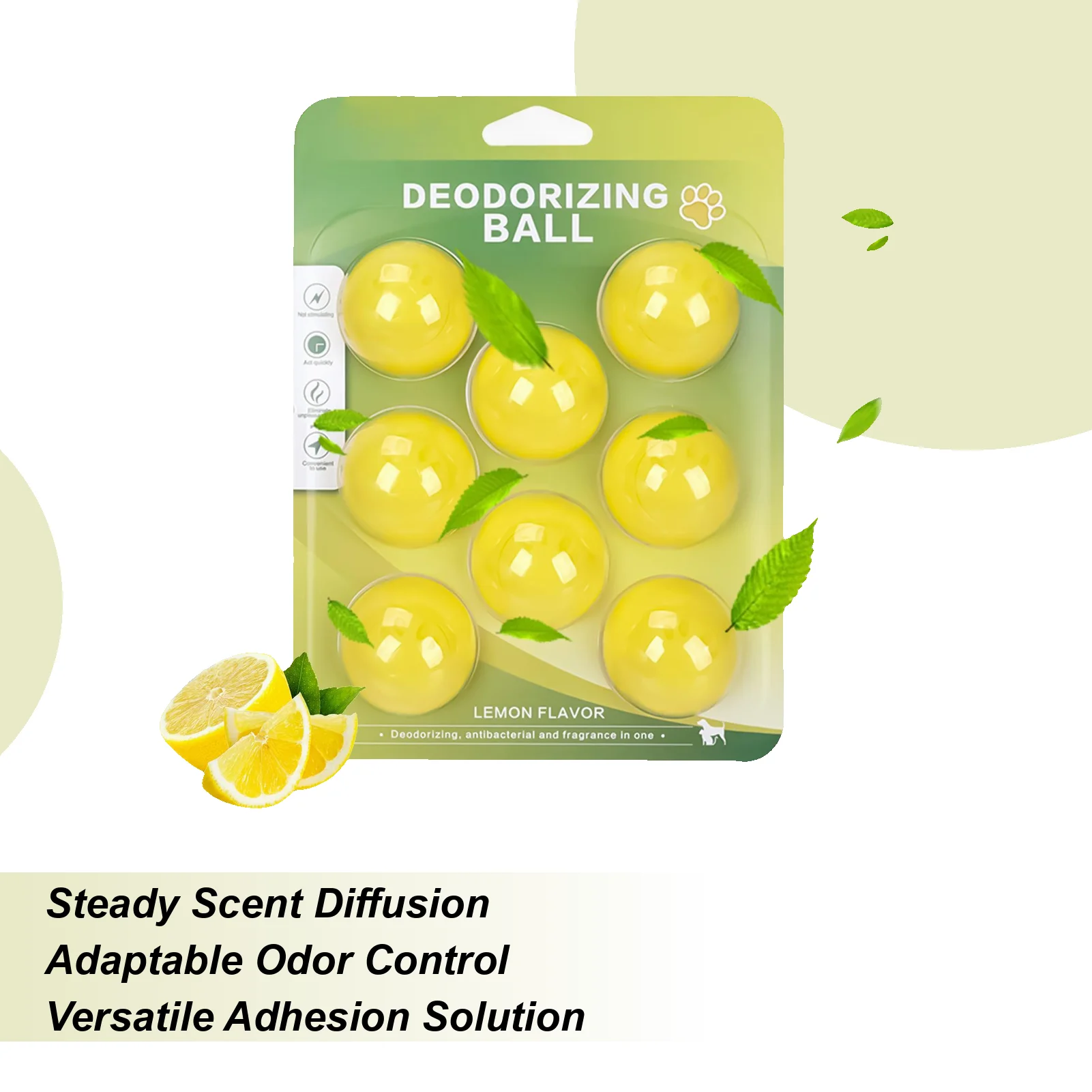 Pet Odor Control Balls 8-Piece Long-Lasting Scented Freshener Cat Odor Eliminator Air Freshener Balls For Nest Mat Cage Litter