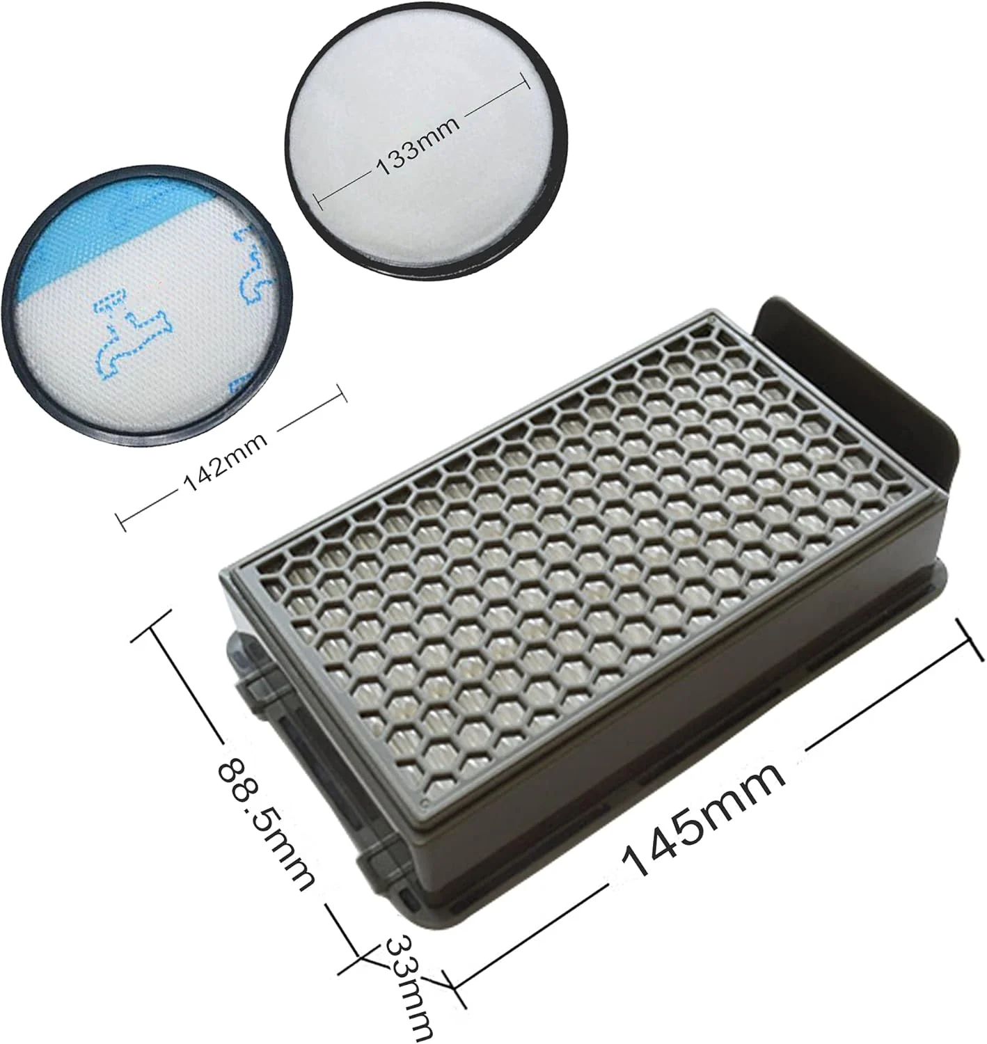 HEPA-фильтр, совместимый с компактными пылесосами Rowenta Cyclonic Power Series RO3753EA RO3731EA RO3786EA Moulinex Tefal