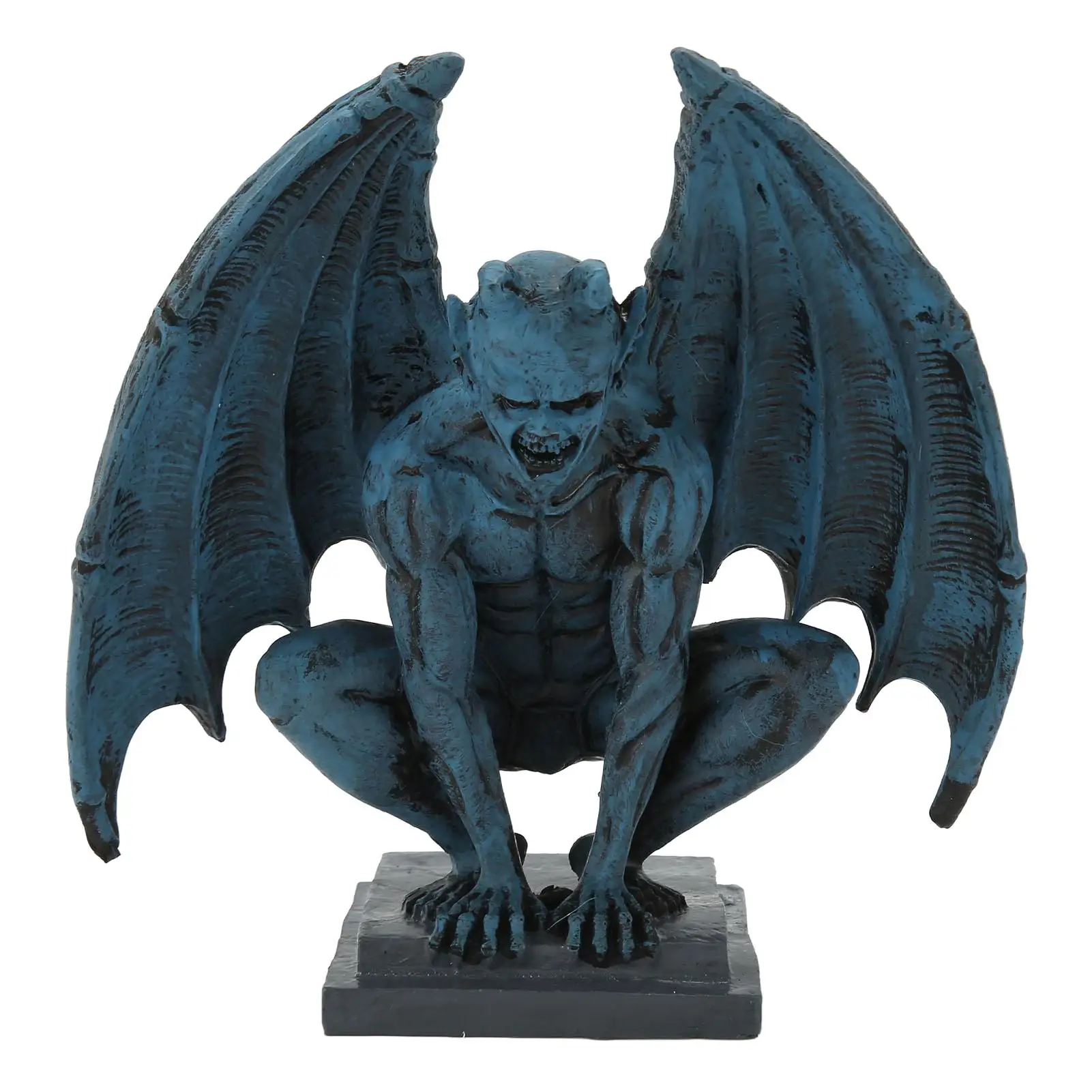 

Blue Gargoyle Statue Resin Sculpture for home Garden Yard Decor