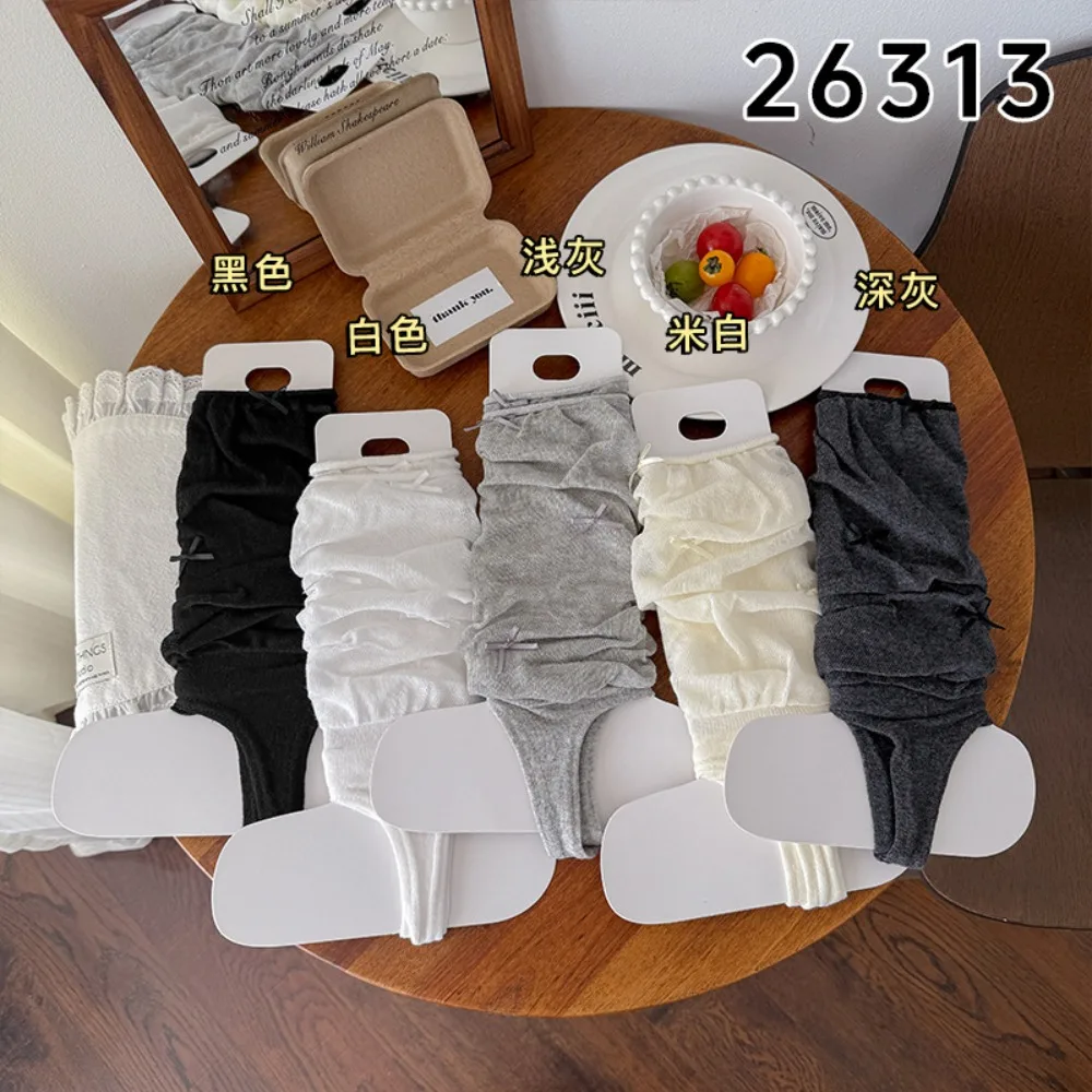 Ballet wind pile socks women's spring and summer thin mesh calf socks bow breathable light foot socks.