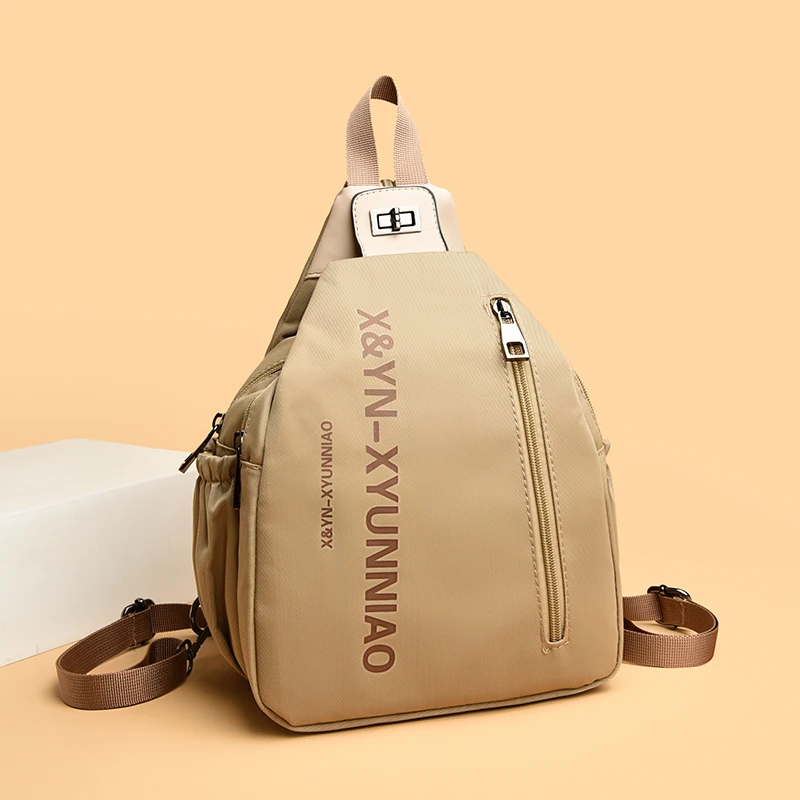 

Anti-theft Lock Women Waterproof Nylon Backpacks Fashion Casual Shoulder Bag Back Pack Lightweight School Travel Backpack Female