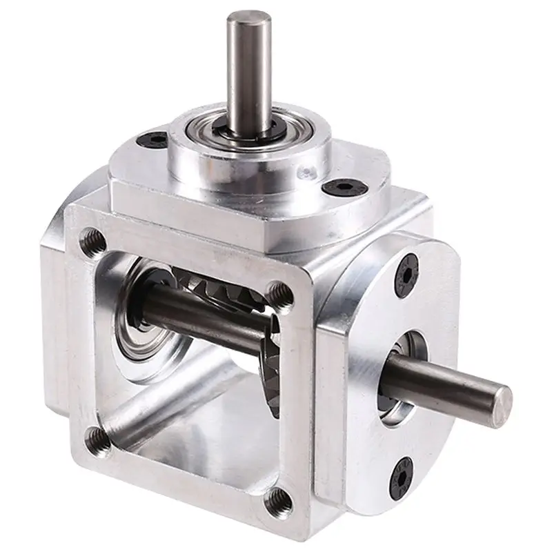 A26I-Gearbox With Mounting Hole 1:1 Shaft 1 Module 20 Teeth Bevel Gear 90 Degree Right Angle Bevel Gear-Box Single Output  Right