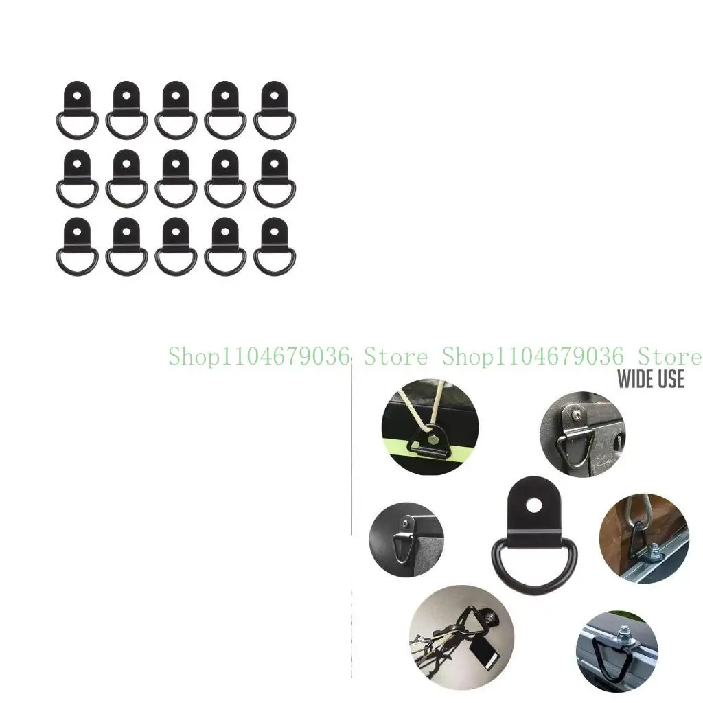 

652f 20pcs Cargo Tie Down D Preshing Крюк длительный металлический кольцо якоря для лодочного прицепа