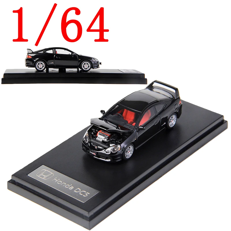 

LCD Diecast 1/64 Scale HONDA Alloy Model Cars HONDA INTEGRA TYPE R DC5 Black Play Vehicles Toys for Boys Gift Original Box