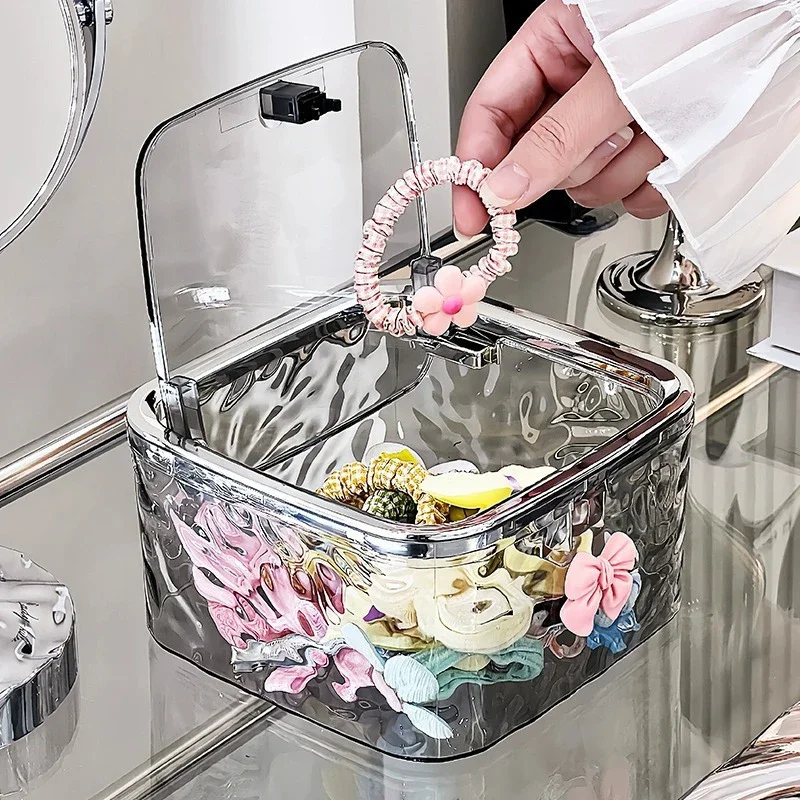 Hair Accessories Organizer Storage Box Container Clear Hair Tie Organizer For Headband Bows Cotton Swab Organization Card box