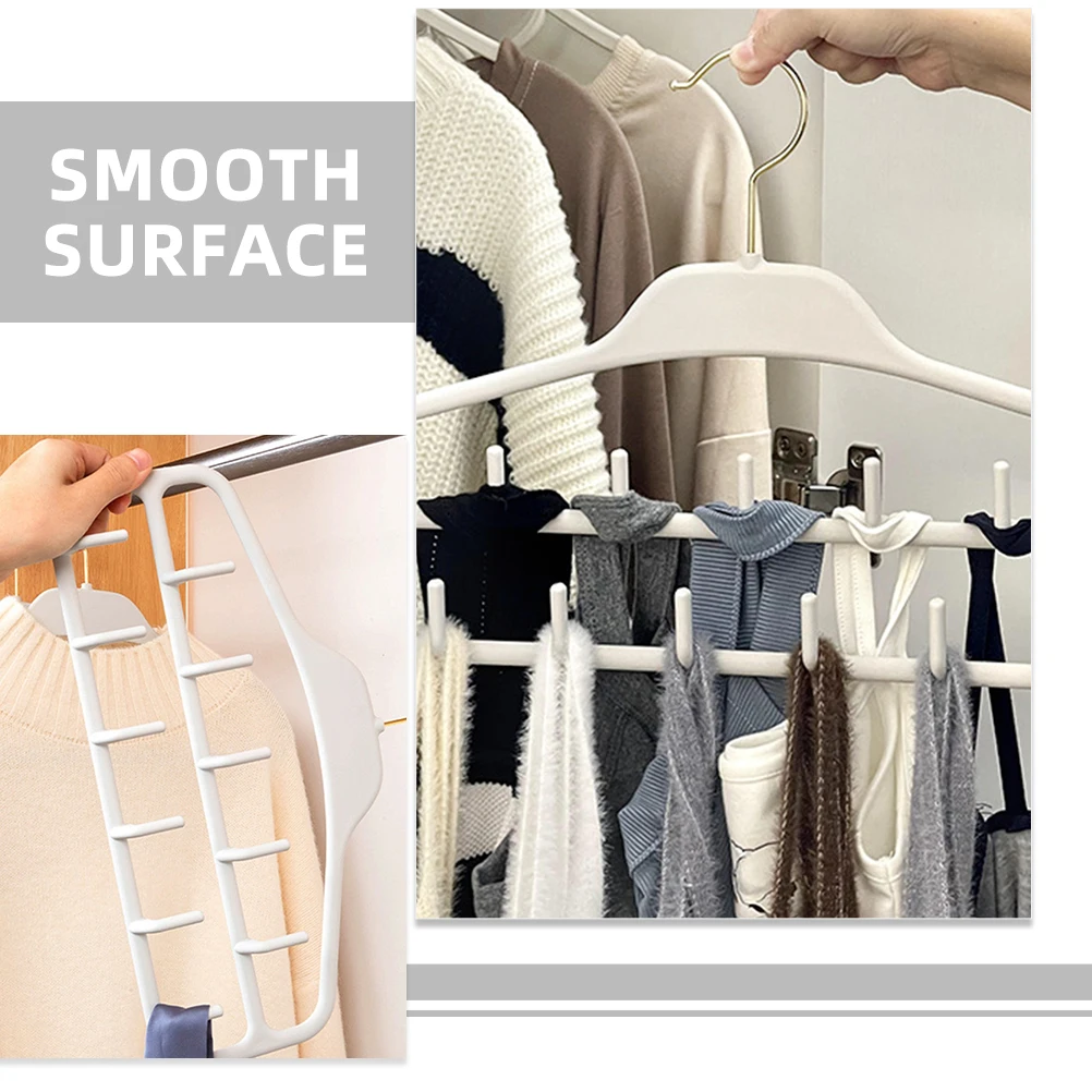 

2Pcs Belt Organizer Rack Multi-Hook Scarf Belt Hanger Closet Storage Tie Hanging Rack Accessory Organizer Accessory Organizers