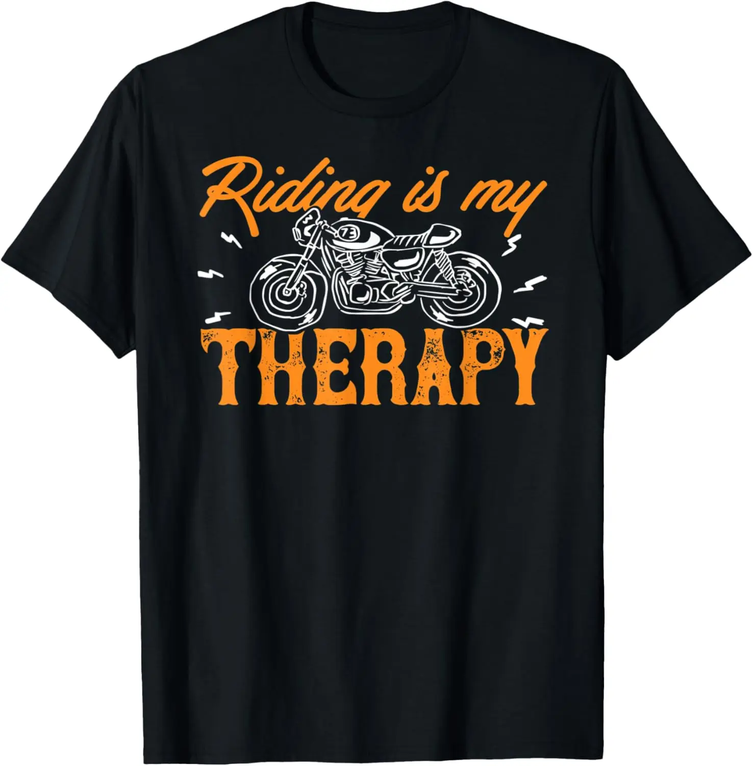 

Riding is my Therapy Motorcycle retro vintage chopper art T-Shirt Motorcycle