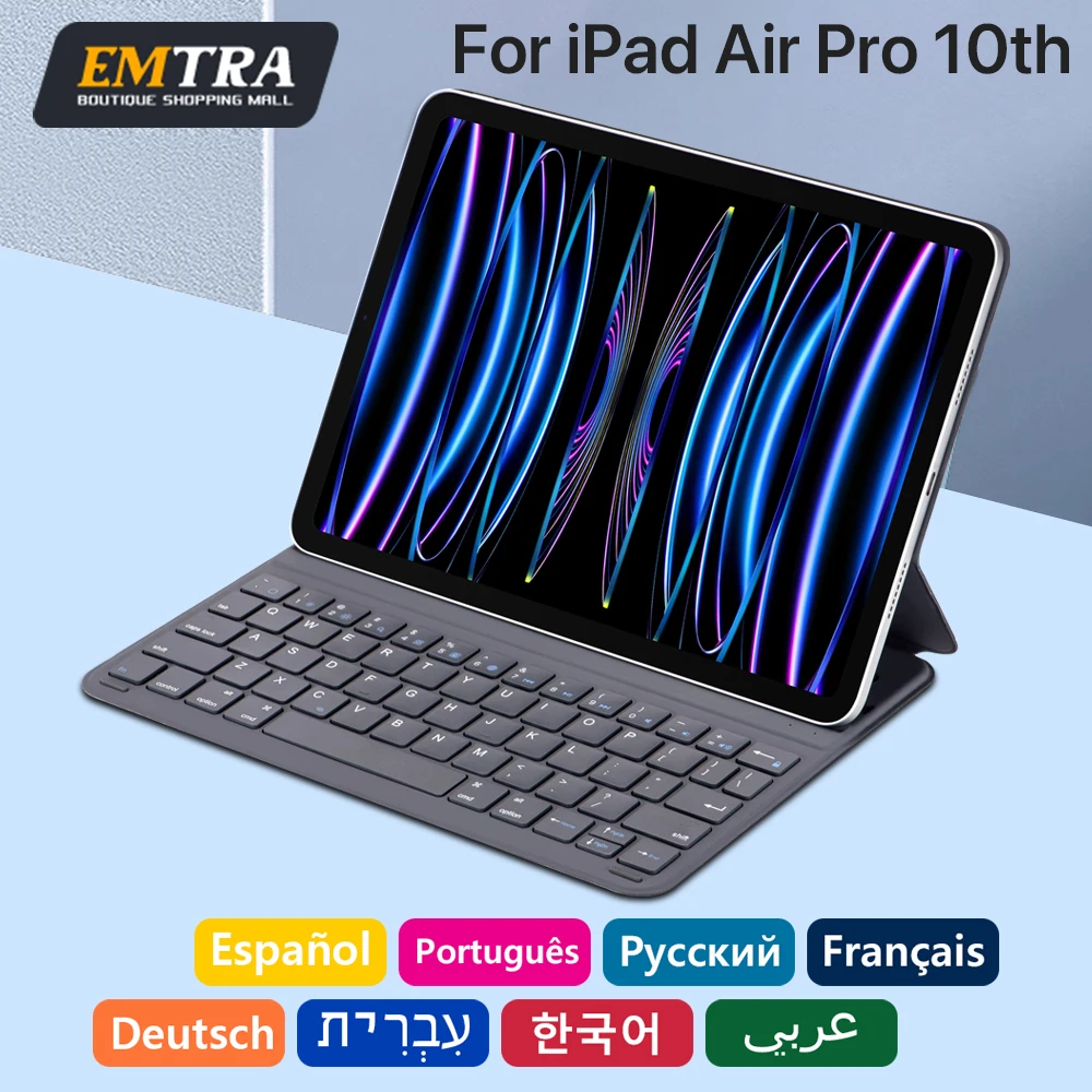 لوحة مفاتيح سحرية مغناطيسية لجهاز IPad 11th 2025 Air 11in 13in لوحة مفاتيح بلوتوث لجهاز IPad Air 4 5 6 Pro 11 10.9 12.9 حامل إيطالي