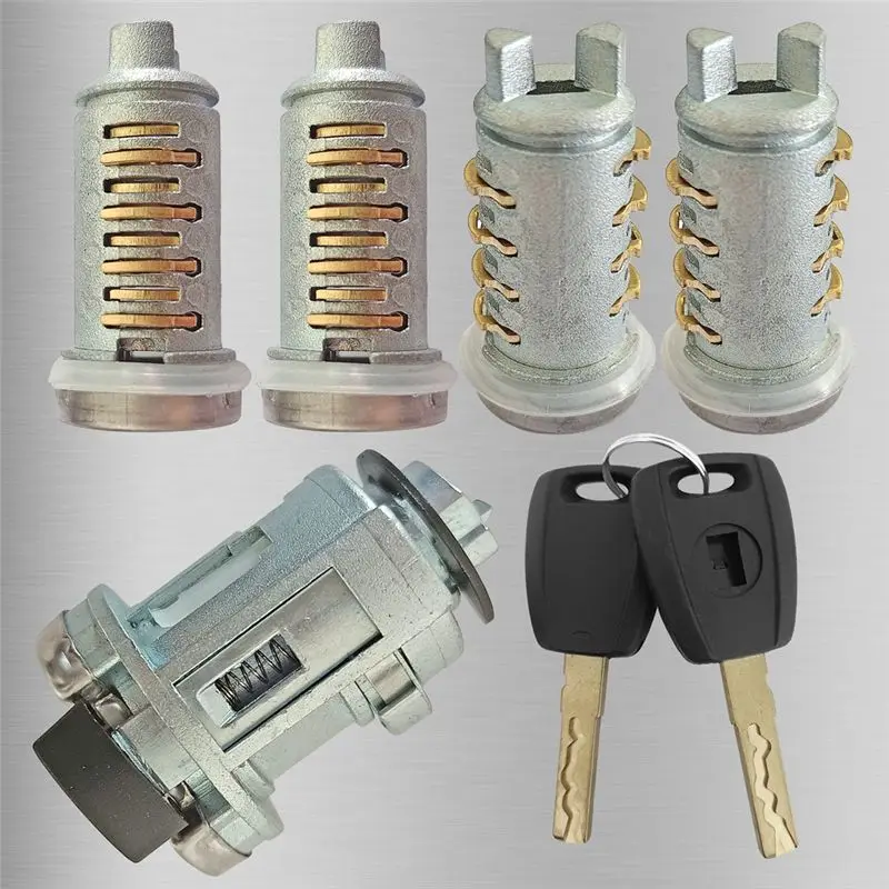 ABQB-For Fiat Ducato Car Ignition Lock Set For , For Citroen SIP22 Blade Door Key Milling Cylinder Trunk Lock