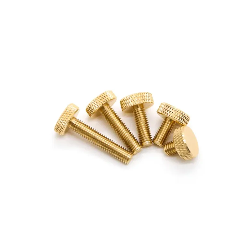 Anti Slip Brass Knurled Hand Screw Easy to Install and Remove for Frequent Adjustments in Advertising Mounts M3 M4 M5 M6