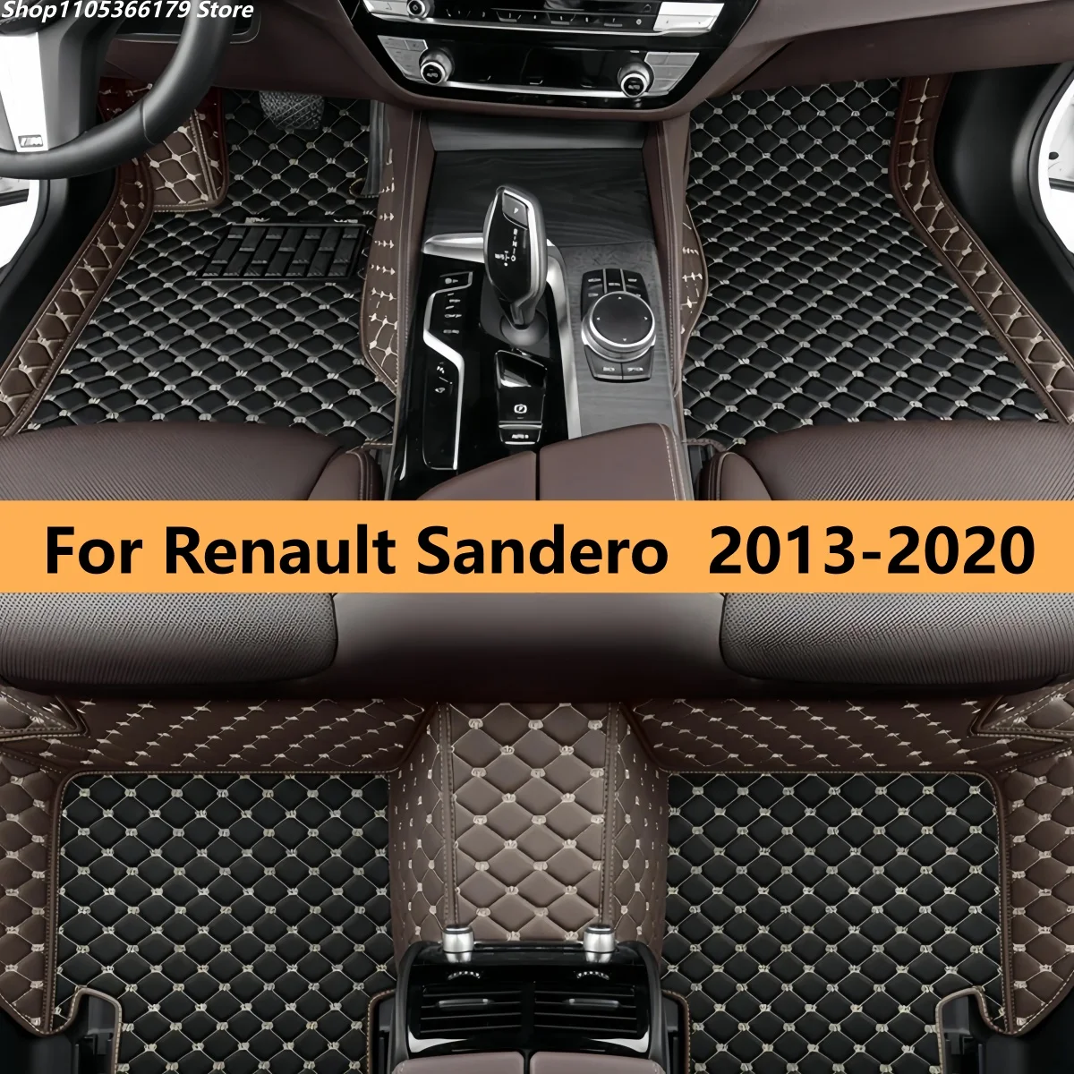 

Auto Floor Mats Fit For Renault Sandero 2013 2014 2015 2016 2017 2018 2019 2020 Car Leather Carpet Pads Full Set Foot Matts Rugs