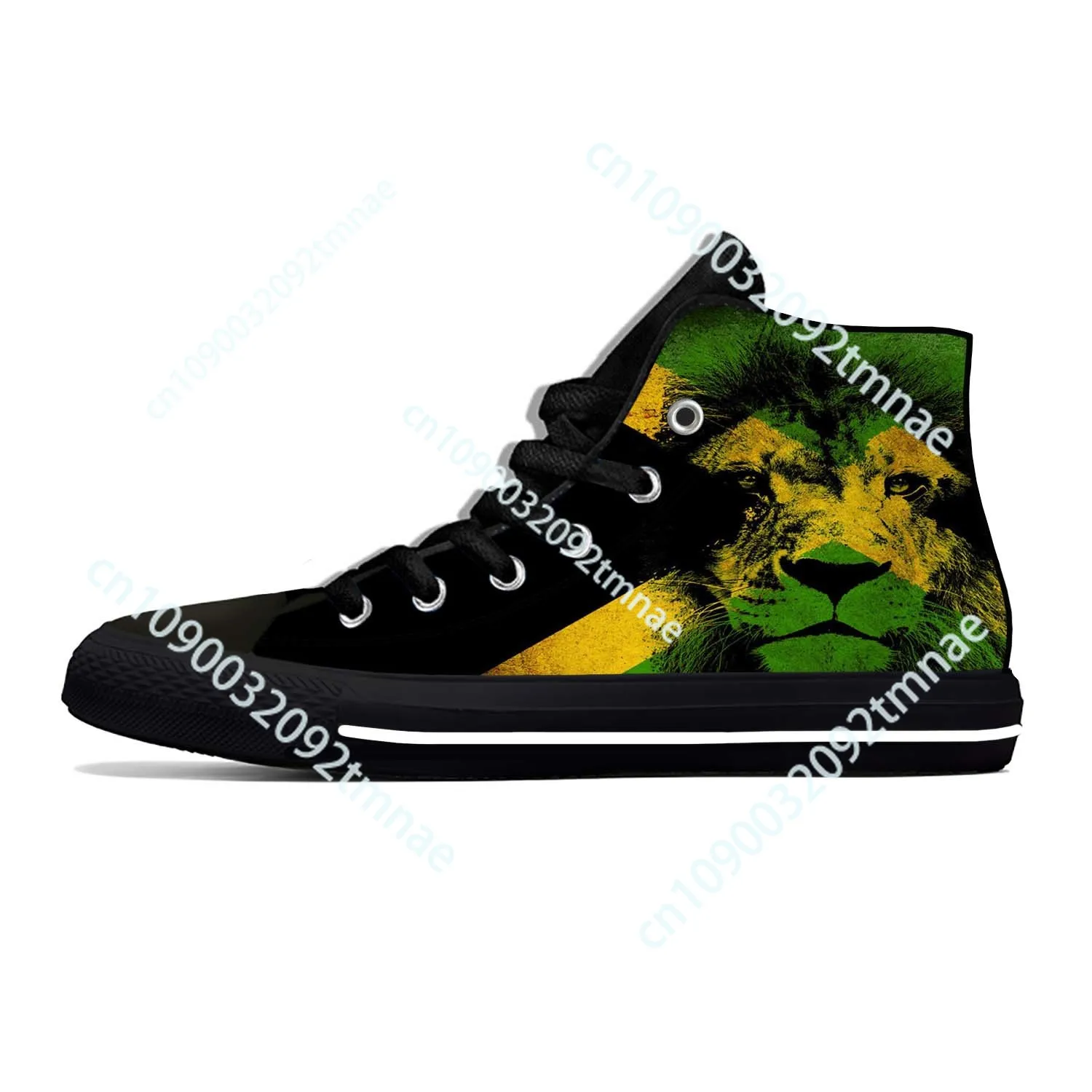 

Hot Jamaica Jamaican Flag Patriotic Pride Fashion Casual Cloth Shoes High Top Comfortable Breathable Custom Men Women Sneakers