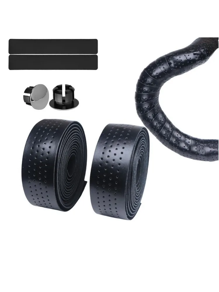 AliExpress NONE Bike Handlebar Tape PU EVA Soft Bicycle Bar Wrap Anti-slip Damping Belt with End Plug Breathable Gravel Cycling Accessories