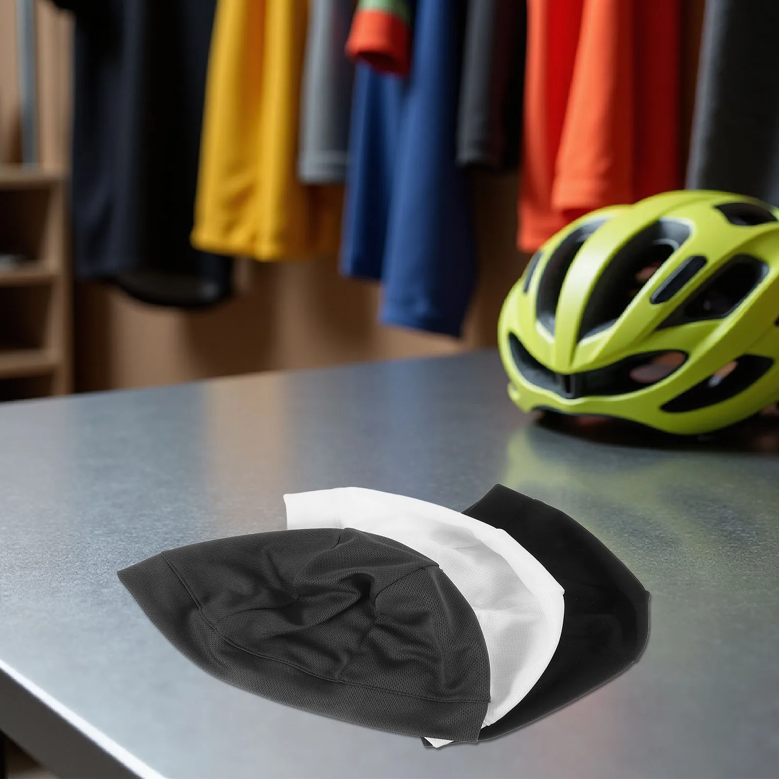 

3pcs Cycling Liner Cap Quick Dry Sweat Absorb Sports Inner Accessory Uv Protection Windproof Stretchy Comfortable For