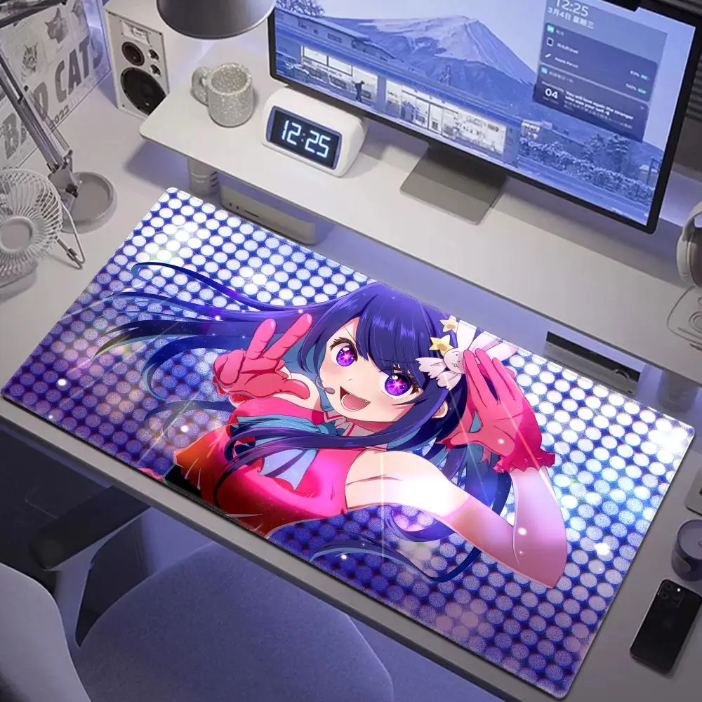 

Oshi No Ko Hoshino Ai Gaming Mouse Pad Kawaii Girl Large Desk Pad Desk Mat Gamer Mouse Mat XL Mousepad For Laptop PC Accessories