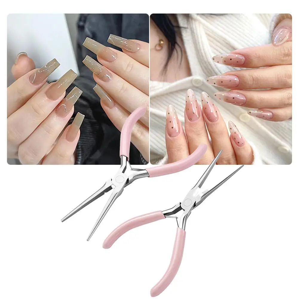 Pince à Ongles en Acrylique, Outil de Pincement en Forme de Courbe C, Pince de Manucure, Pinces d'Extension, Verhéritage UV