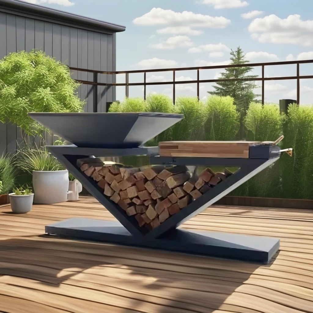 

Customizable Modern Black Steel Bbq Grill for Sale Large Barbecue Grill with BBQ Accessories for Outdoor Cooking