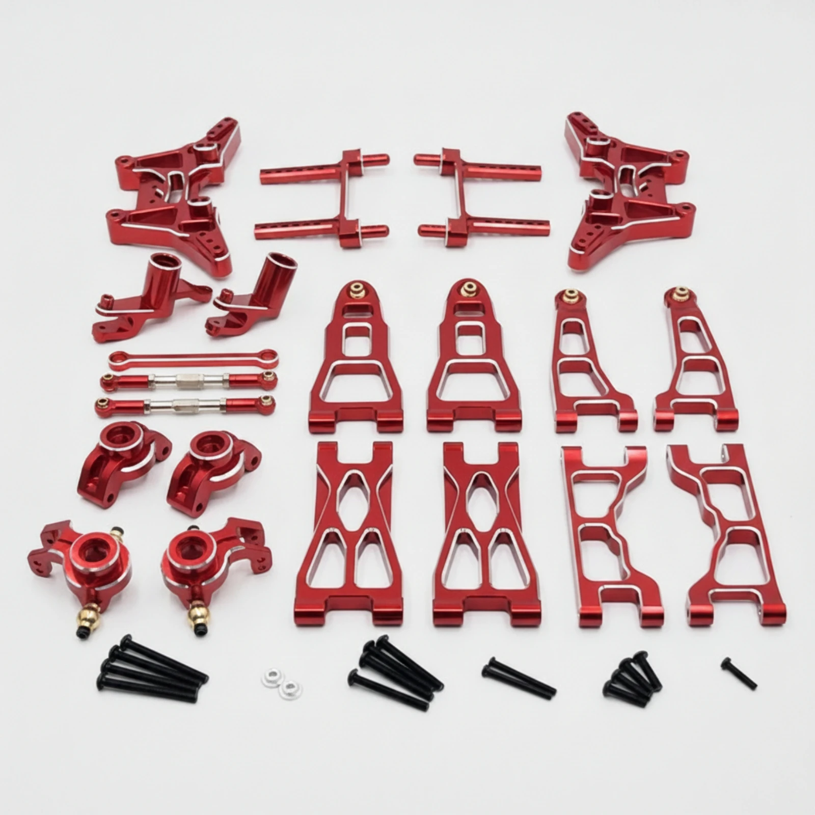 Metal Upgrade Parts CNC Machined Chassis Parts Kit Chassis Arm Kit Long-Lasting Hardware High-Quality for RC Builders