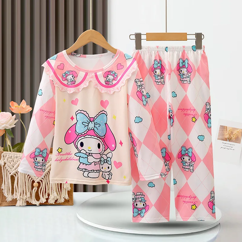 Princess Girl Pajamas Children Clothes Girl Girl\'s Summer Pajamas Loungewear Sets for Children Clothing Set Pajama Sleepwear